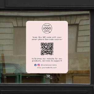 Autocollant de fenêtre pour entreprise   Panneau a