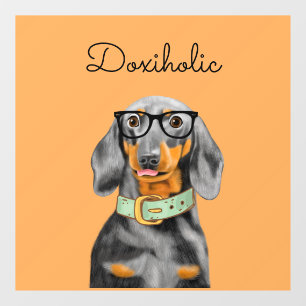 Autocollant de fenêtre pour homme d'affaires Dachs