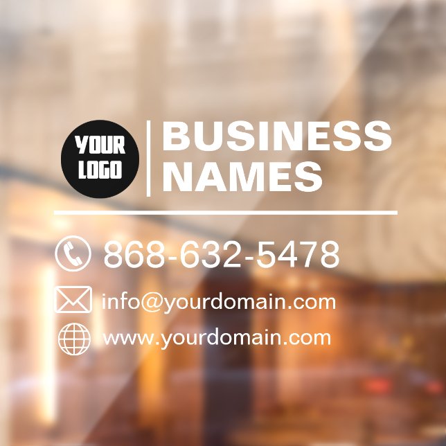 Autocollant de fenêtre pour les coordonnées de l'e (Feuille 2)