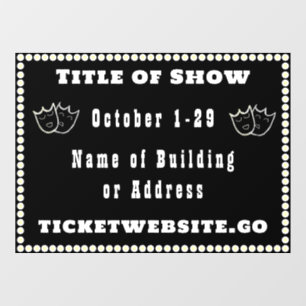 Autocollant de fenêtre publicitaire pour spectacle