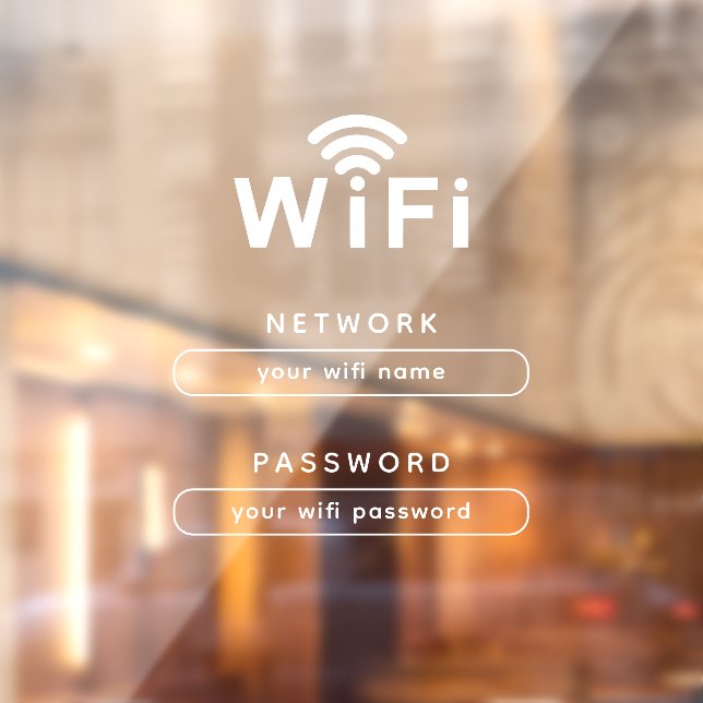 Autocollant de fenêtre WiFi pour bureau et devantu (Feuille 2)