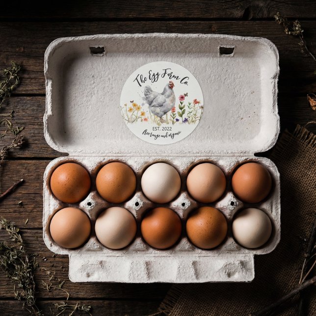 Autocollant de ferme personnalisé Watercolor Chick (Créateur téléchargé)