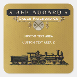 Autocollant de fête à la locomotive à vapeur de tr