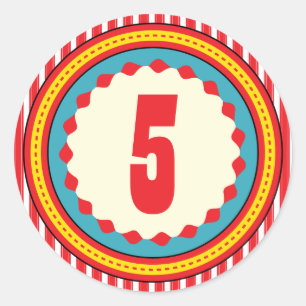 Autocollant de fête d'anniversaire de carnaval de