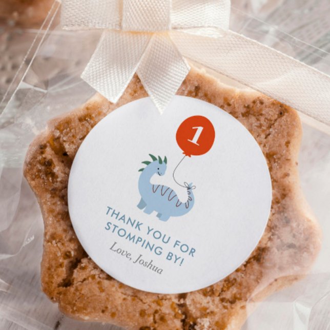 Autocollant de fête d'anniversaire de Dinosaur (Créateur téléchargé)