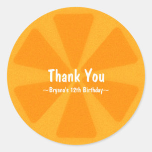Autocollant de fête d'anniversaire d'été tranche d