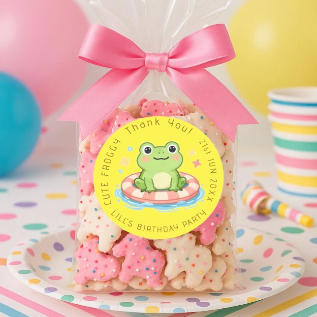 Autocollant de fête d'anniversaire pour une fête a (Créateur téléchargé)