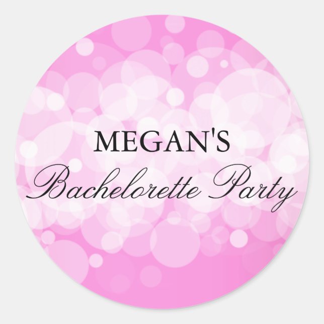 Autocollant de fête de Bachelorette Confetti Rose (Devant)