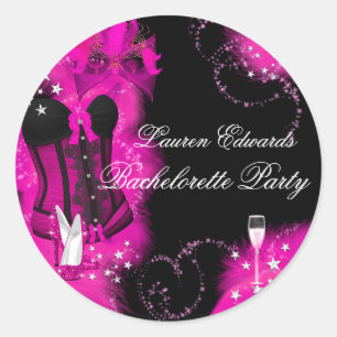 Autocollant de fête de bachelorette Corset à plume
