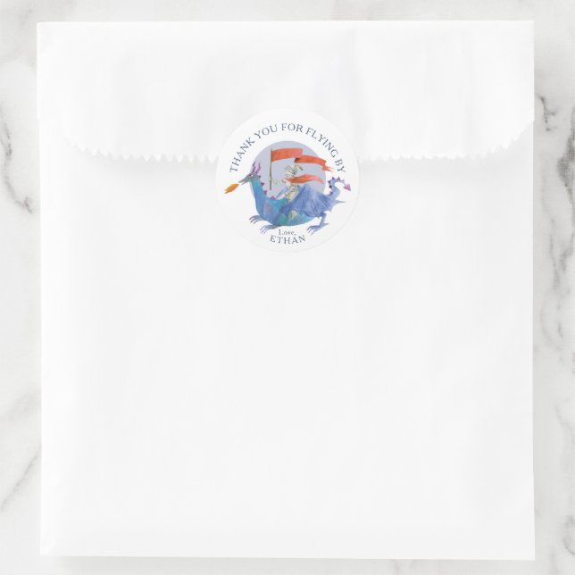 Autocollant de fête de cadeau de fête de chevalier (Sac)