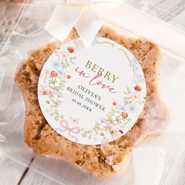 Autocollant de Fête de Mariage à la Fraise Berry I (Créateur téléchargé)