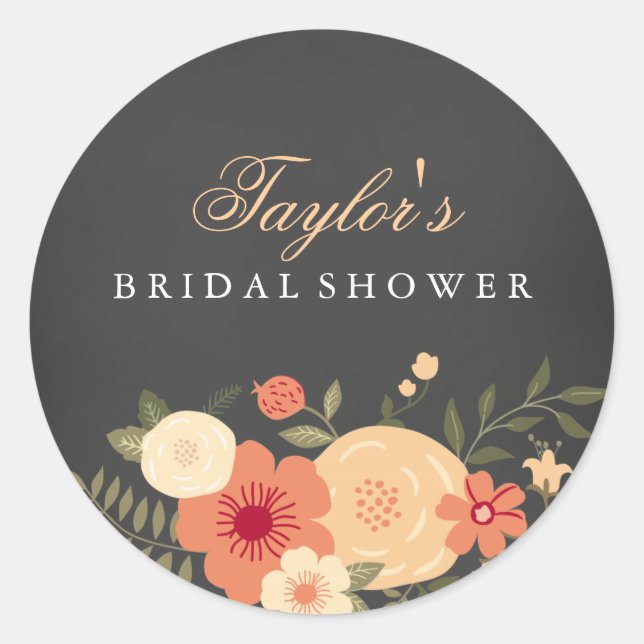 Autocollant de Fête de Mariage Floral Douce sur Ta (Devant)