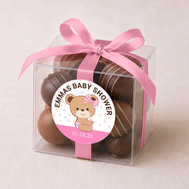 Autocollant de fête de naissance d'ourson bébé mig (Créateur téléchargé)