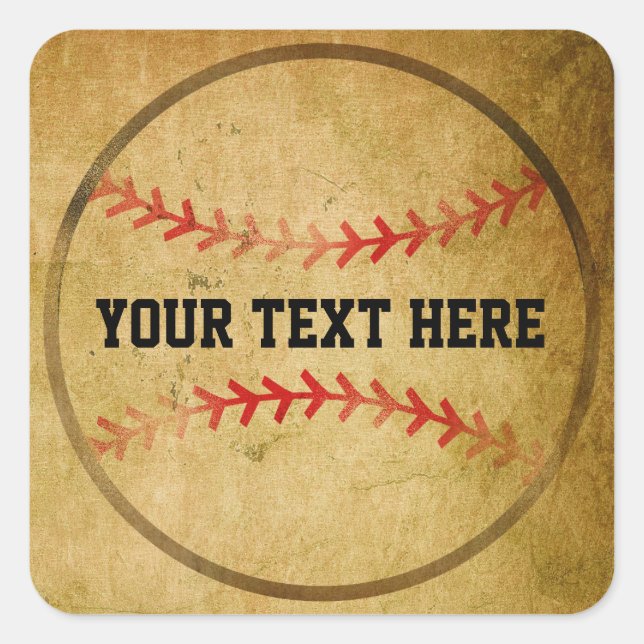 Autocollant de fête de sport de baseball ancien vi (Devant)