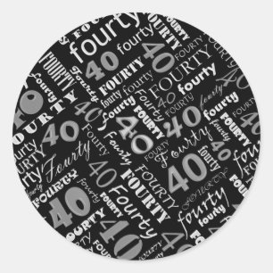 Autocollant de fête du 40e anniversaire