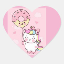 Autocollant de fête licorne