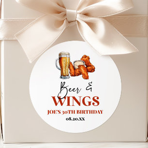 Autocollant de fête pour anniversaire bière et ail