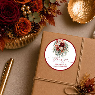 Autocollant de fête prénuptiale d'automne bohème c