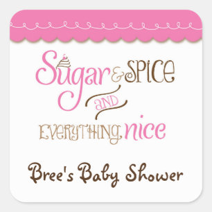 Autocollant de fête Sugar Spice & Everything Nice