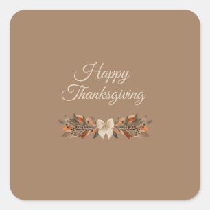Autocollant de feuille d'automne « Joyeux Thanksgi