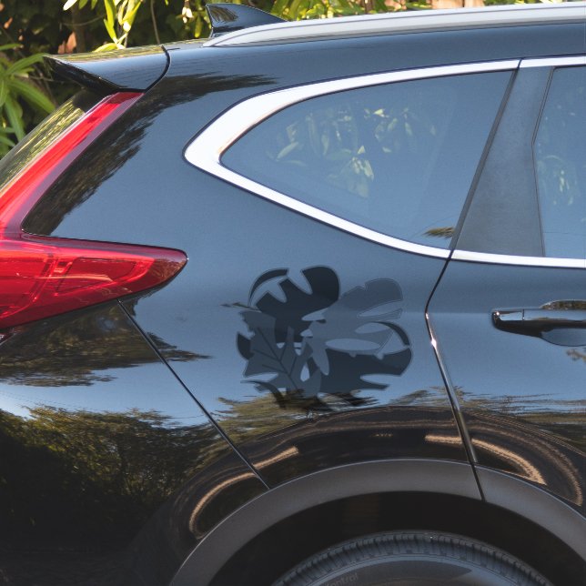 Autocollant de feuille de plante Monstera pour voi (Coté voiture)