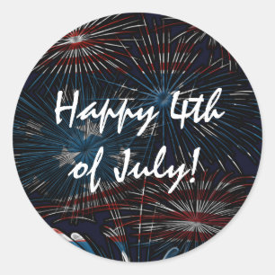 Autocollant de feux d'artifice 4 juillet Rouge Bla