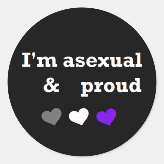 Autocollant de fierté asexuée et asexuée (Devant)