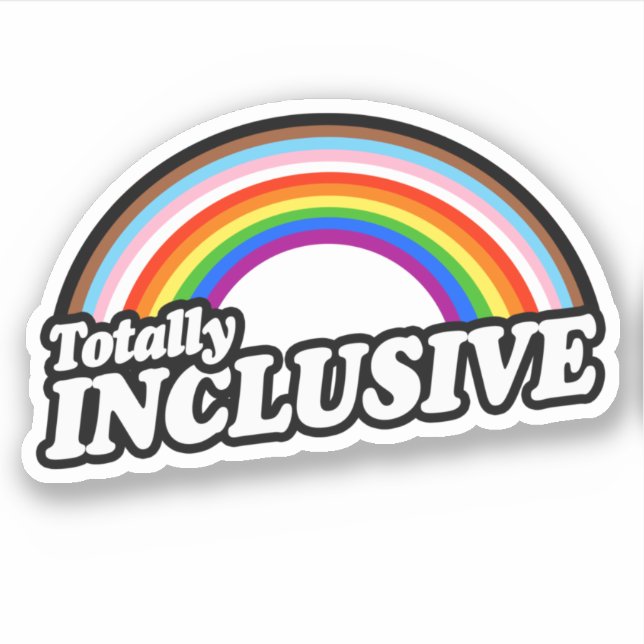 Autocollant de fierté totalement inclusif (Devant)
