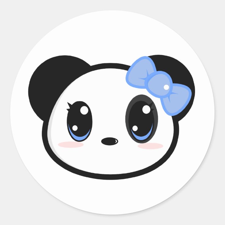 Lot de 1000 autocollants pour enfants Motif Panda Bleu 