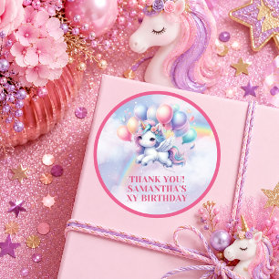 Autocollant de fille licorne pastel mignonne pour
