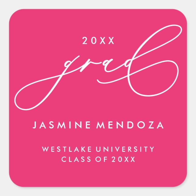 AUTOCOLLANT DE FIN D'ÉTUDES EN CALLIGRAPHIE FANTAI (Devant)