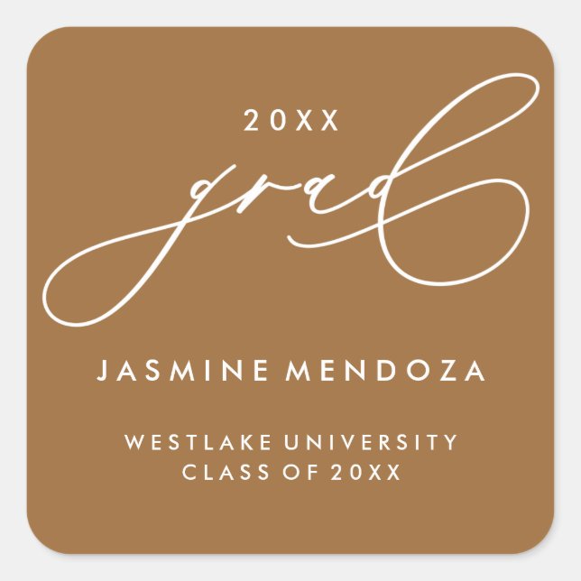 AUTOCOLLANT DE FIN D'ÉTUDES EN CALLIGRAPHIE FANTAI (Devant)