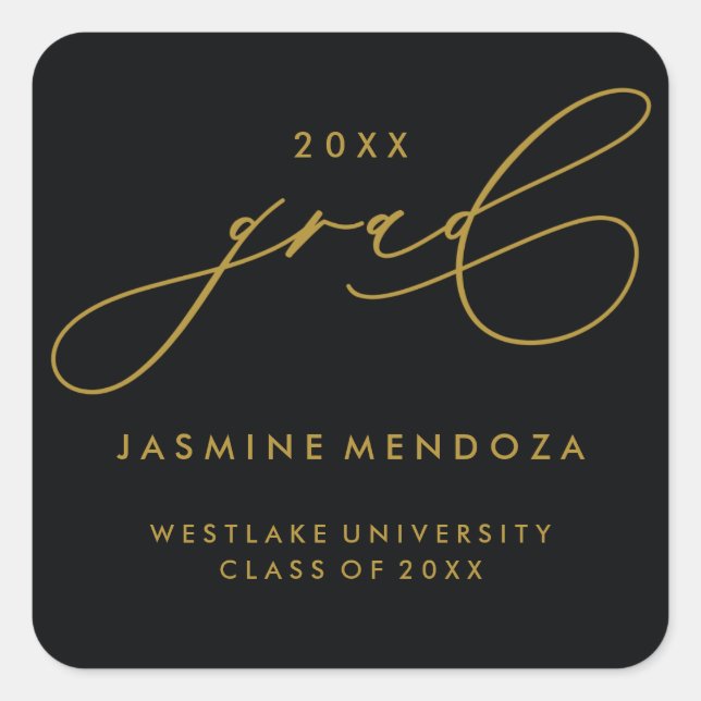 AUTOCOLLANT DE FIN D'ÉTUDES EN CALLIGRAPHIE FANTAI (Devant)