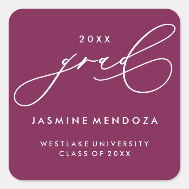 AUTOCOLLANT DE FIN D'ÉTUDES EN CALLIGRAPHIE FANTAI (Devant)