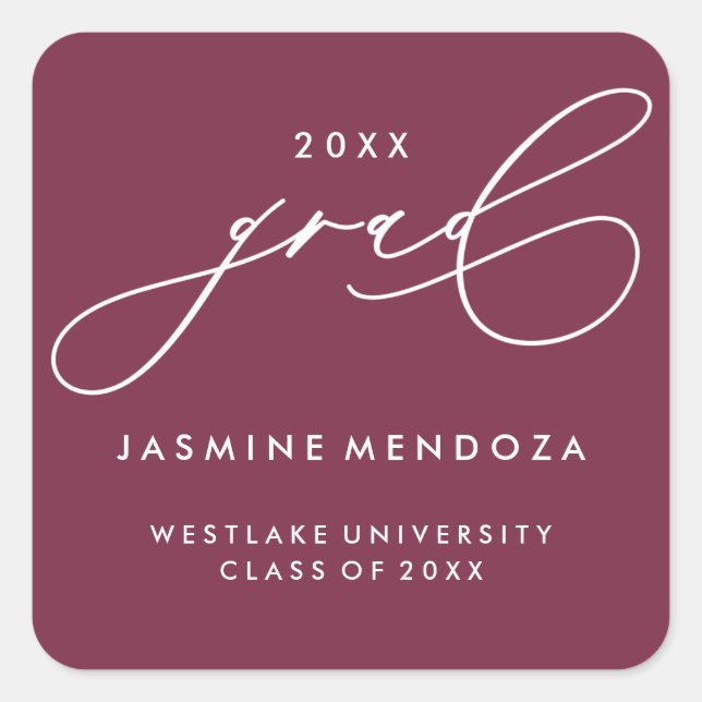 AUTOCOLLANT DE FIN D'ÉTUDES EN CALLIGRAPHIE FANTAI (Devant)