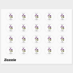 autocollant de fleur de violette