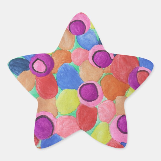 Autocollant de fleurs couleur bonbon (Devant)
