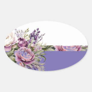 Autocollant de fleurs de cottage pourpre