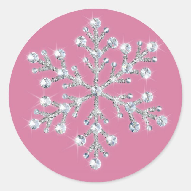 Autocollant de flocon de neige en hiver (Devant)