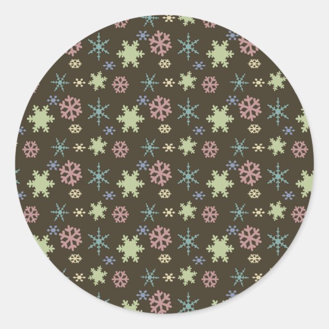 Autocollant de flocons de neige rétro (Devant)