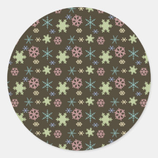 Autocollant de flocons de neige rétro