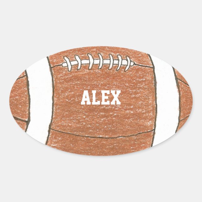 Autocollant de football avec nom (Devant)