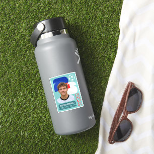 Autocollant de football avec photo personnalisée, 