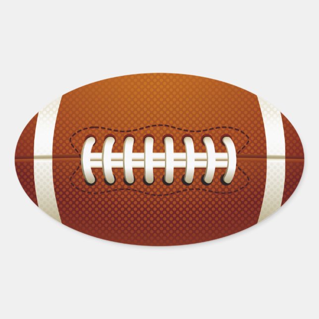 Autocollant de football ovale (Devant)