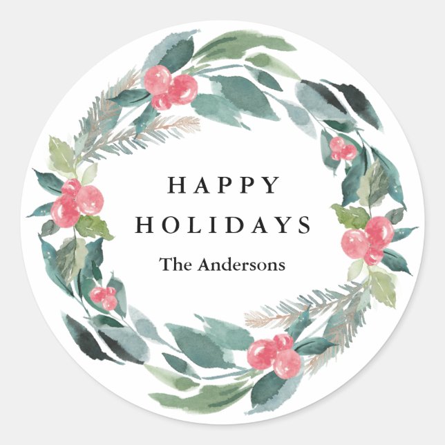 Autocollant de forêt de vacances (Devant)