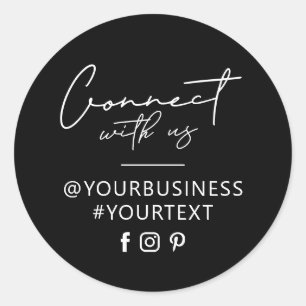 Autocollant de forfait Instagram Black Connectez-v