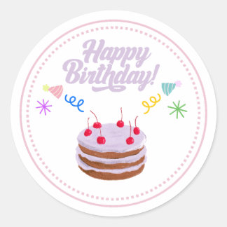 Autocollant de gâteau d'anniversaire