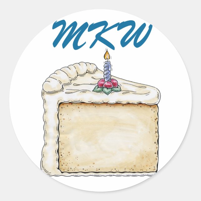 Autocollant de gâteau d'anniversaire - SRF (Devant)