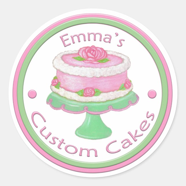 Autocollant de gâteau ~ Merci (Devant)