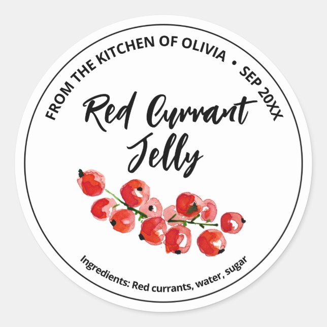 Autocollant de gelée d'eau de groseille rouge aqua (Devant)